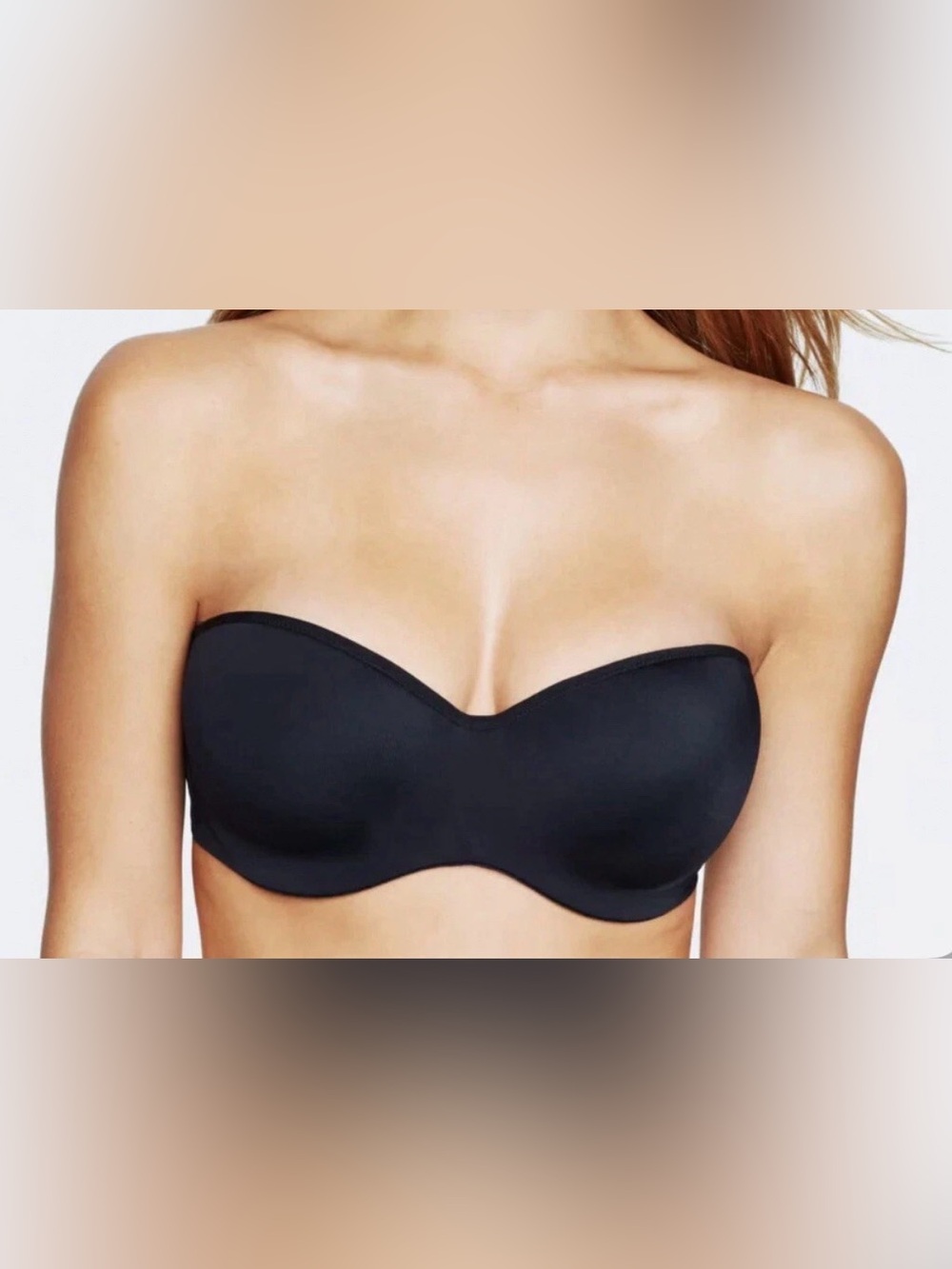 Dominique Women's Oceane Strapless Hidden Underwire Bra, Black, 32D, $52